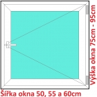 Plastová okna O SOFT šířka 50, 55 a 60cm x výška 75-95cm 